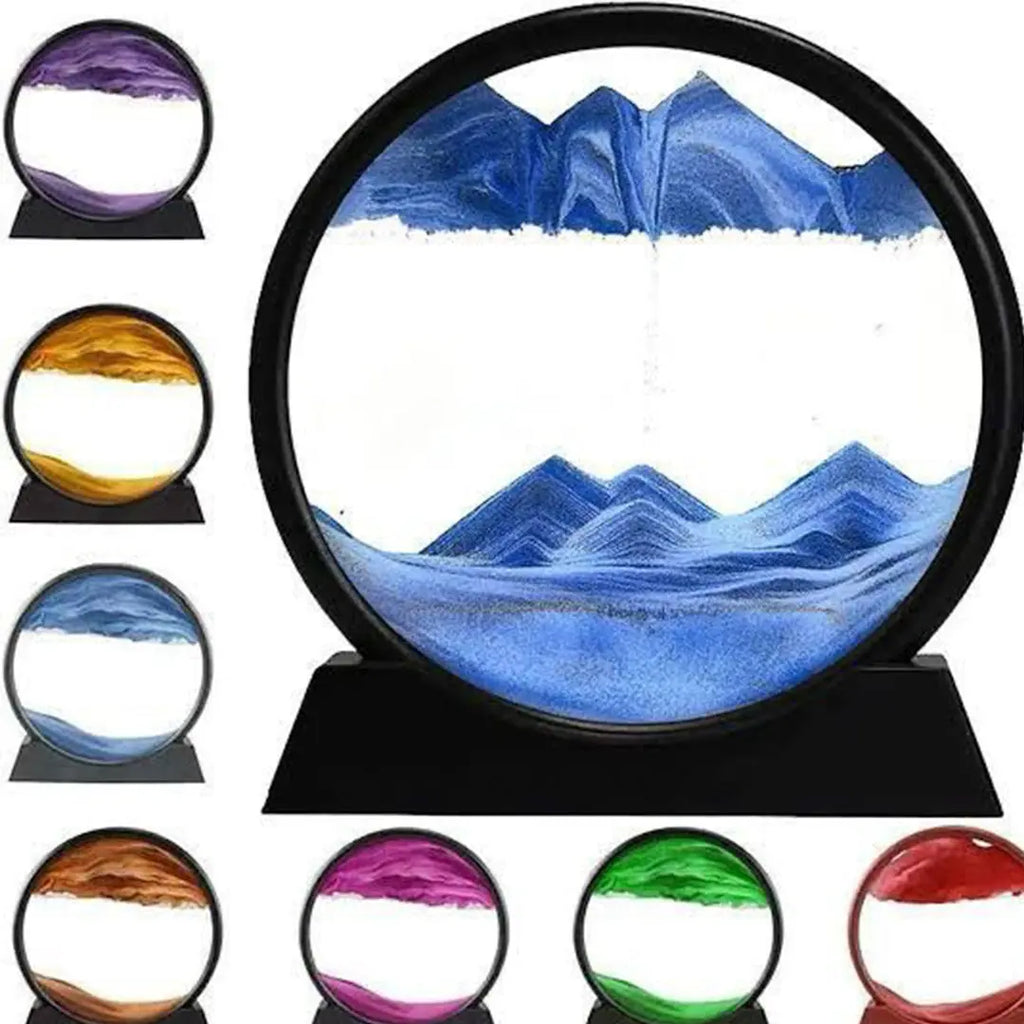 3D Moving SandScapes Lamp with Box and Refilling Infection bareera bazaar