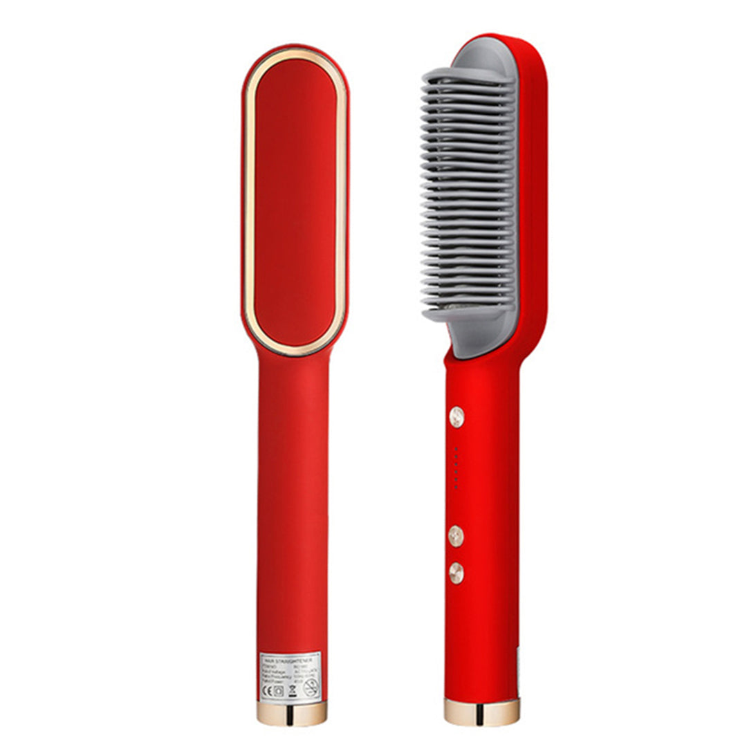 HQT-909 Electric Hair Brush Straightener bareera bazaar