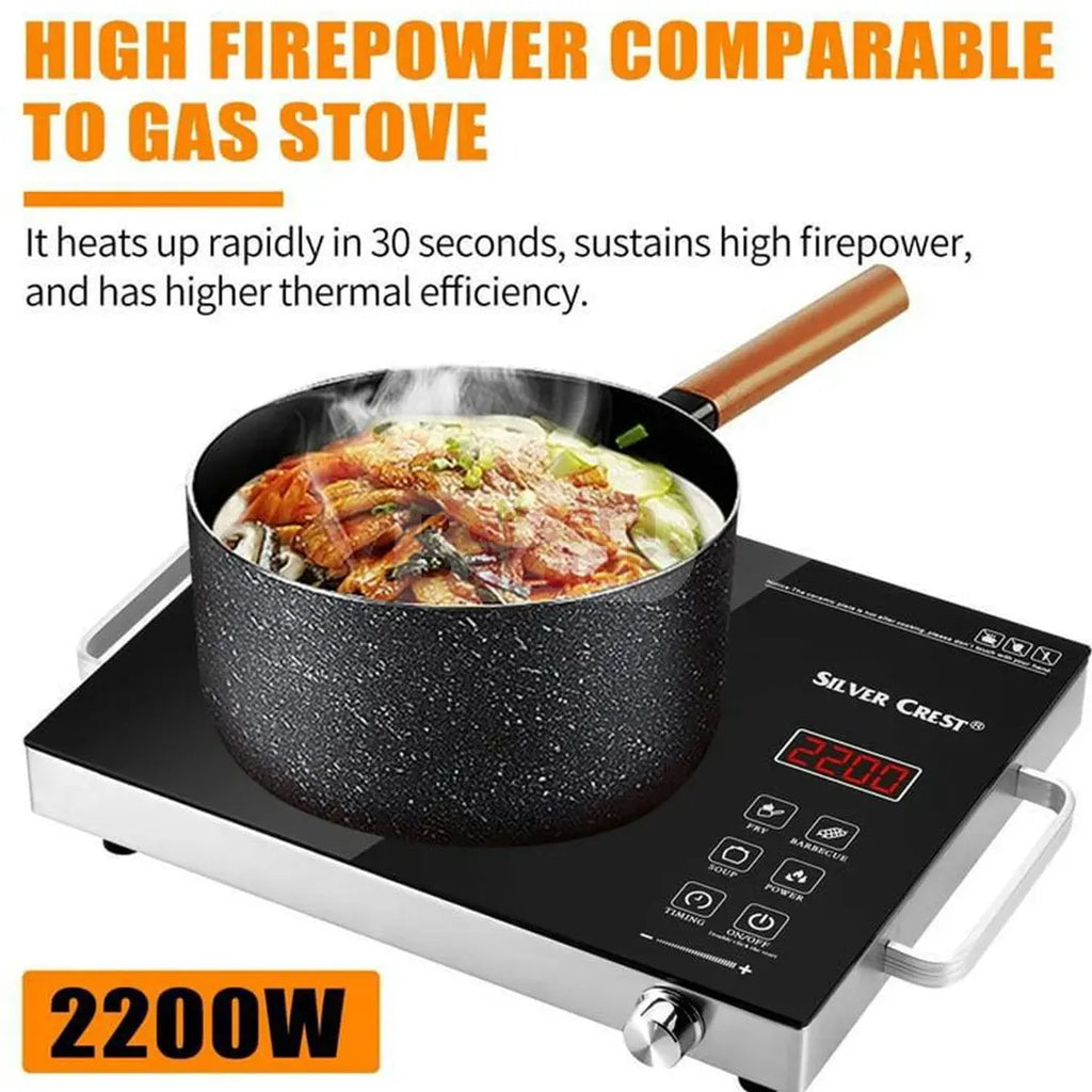 SilverCrest Hot Plate Infrared Induction Cooktop Stove – 2200W bareera bazaar