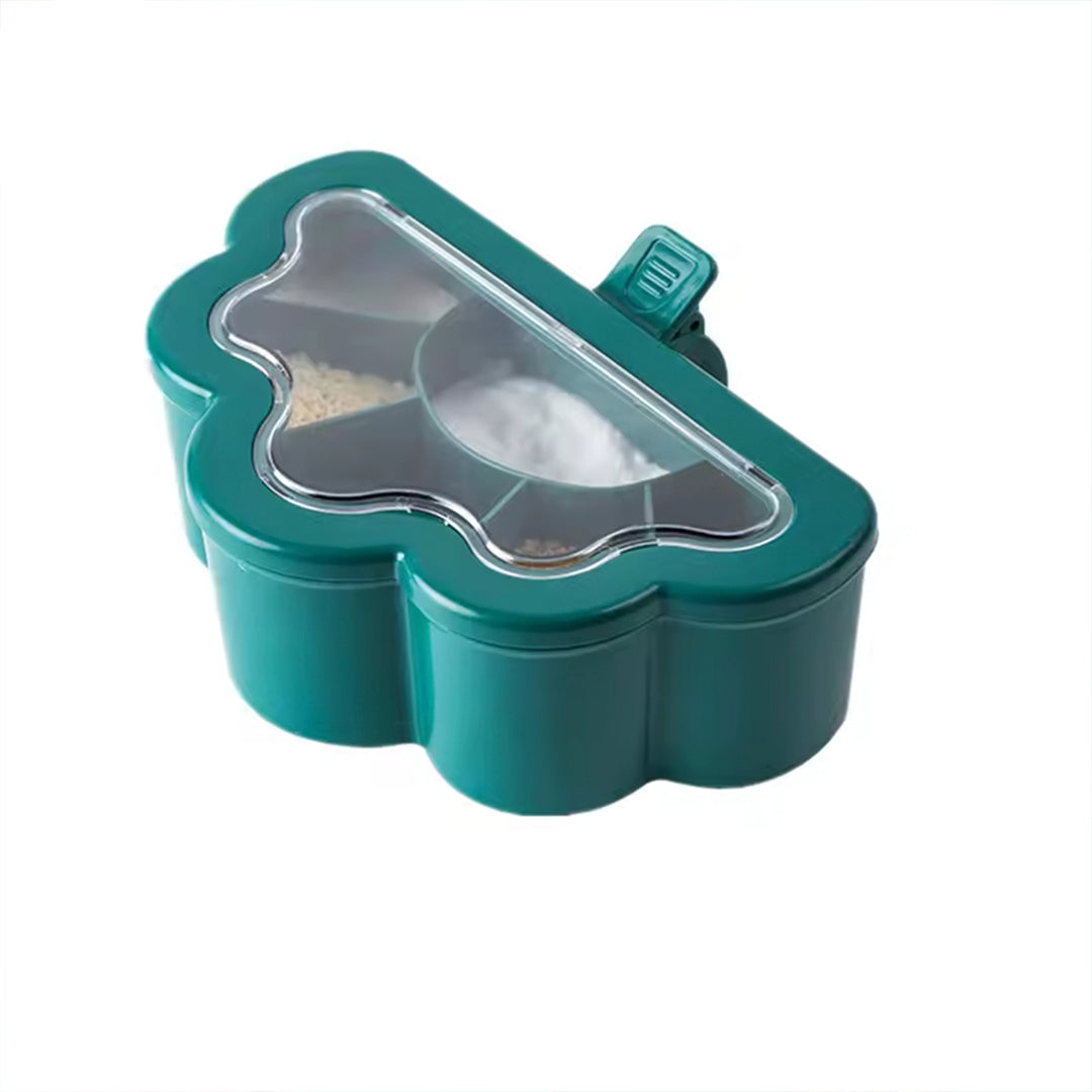 Cloud Decent Shape 6 Portions Seasoning Flip Masala Box with 6 Spoon