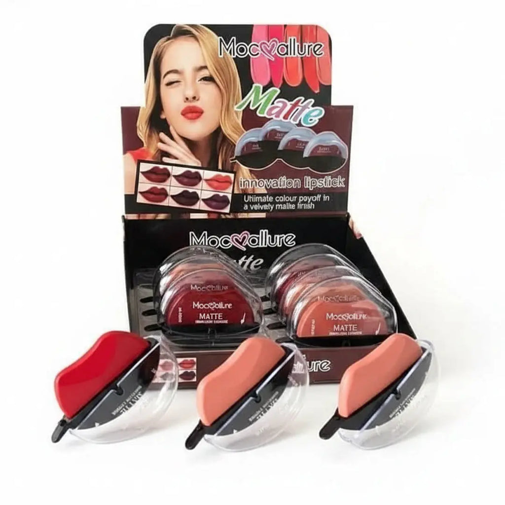 Mocallure Matte innovation Lipstick Rendom Color bareera bazaar