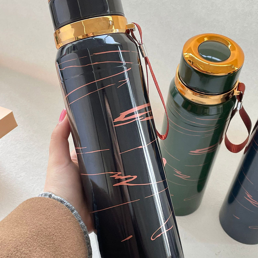 1000ml Stainless Steel New Golden Signature Texture Water Bottle