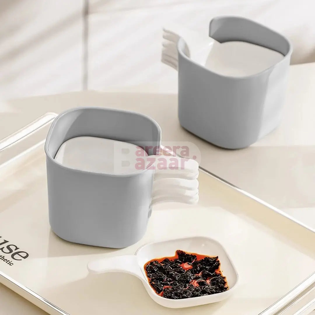 Set of 6pcs Small Tableware 5pcs Plates with 1 Holder Set bareera bazaar