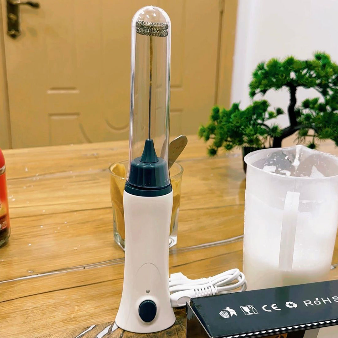 Heavy Duty 2in1 Rechargeable + Direct Power Milk Frother Coffee Beater