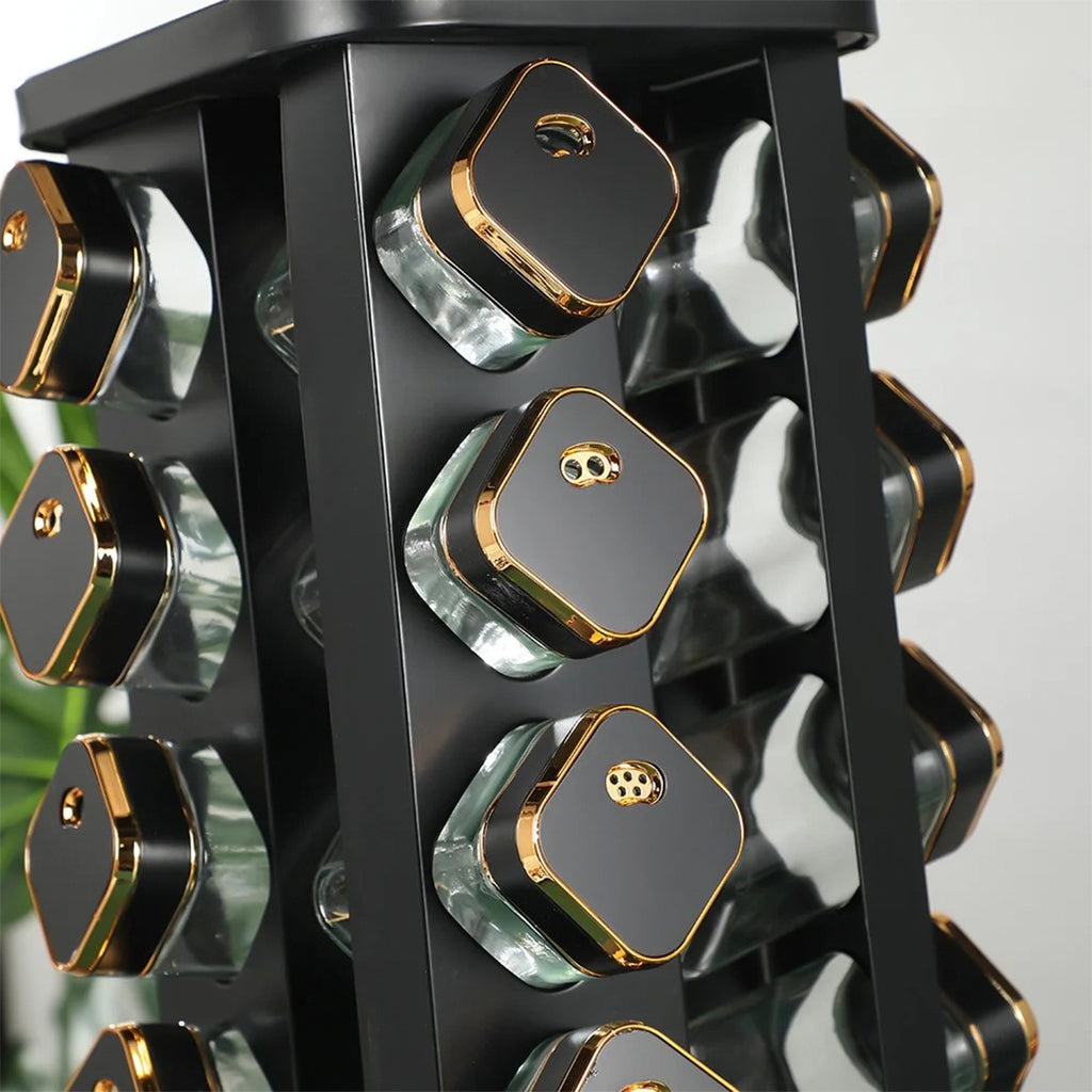 Imported Luxury 12pcs Rotating Kitchen Spice Jar