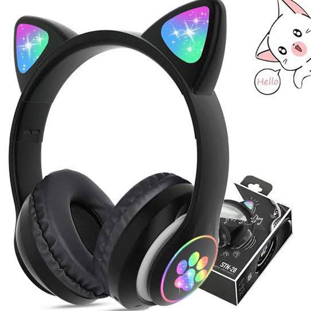 LED Cat Ears Foldable Headphones