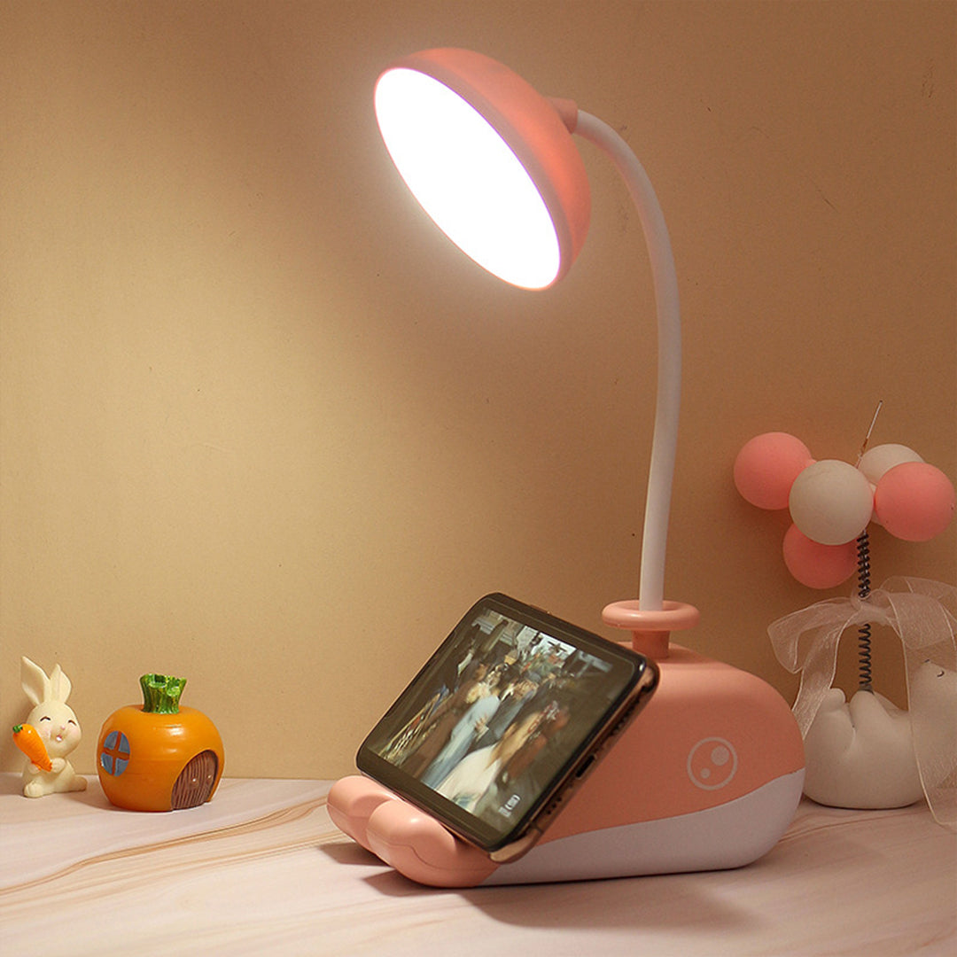 Rechargeable 3-Mode Gear Whale Shape Desktop LED Lamp
