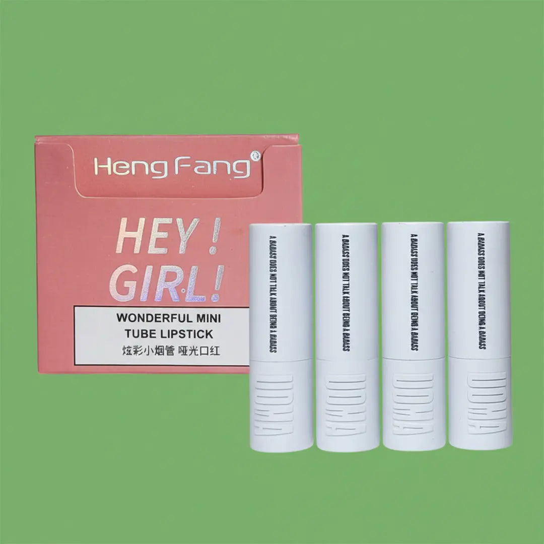 Heng Fang New Hey Girl Metal Tube Lipstick set bareera bazaar