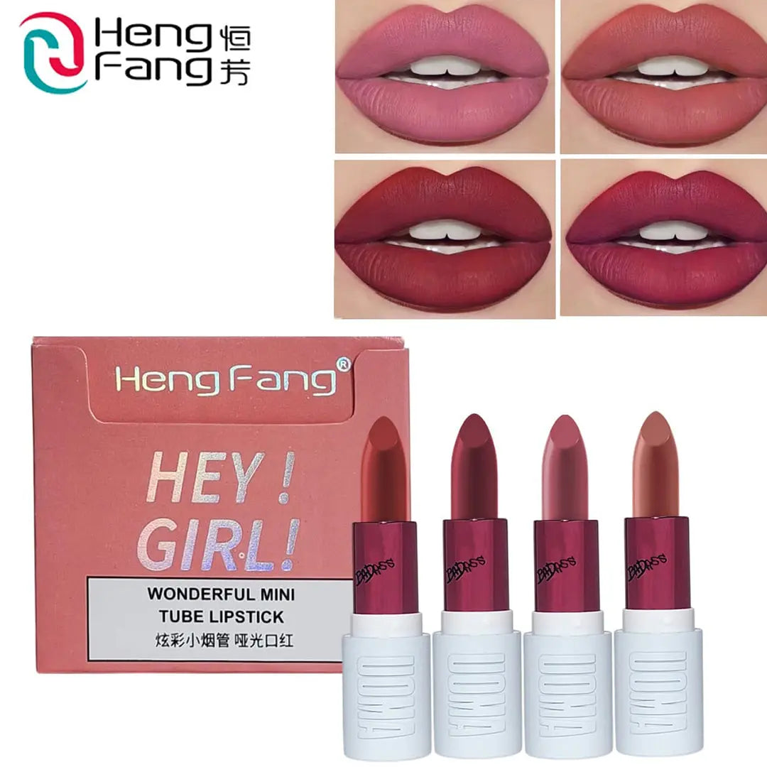 Heng Fang New Hey Girl Metal Tube Lipstick set bareera bazaar