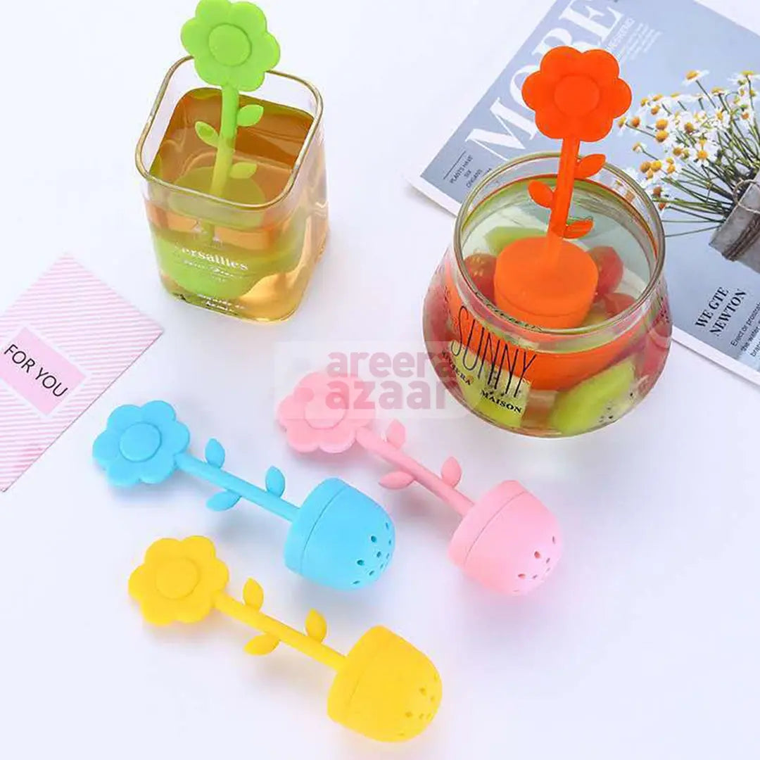 Flower/Leaf Shape Silicone Tea Infuser bareera bazaar