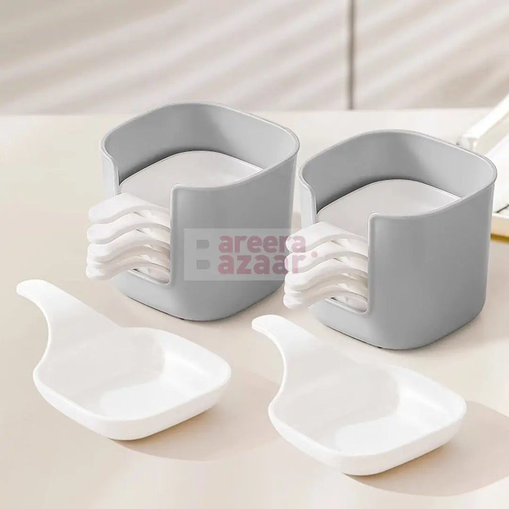 Set of 6pcs Small Tableware 5pcs Plates with 1 Holder Set bareera bazaar