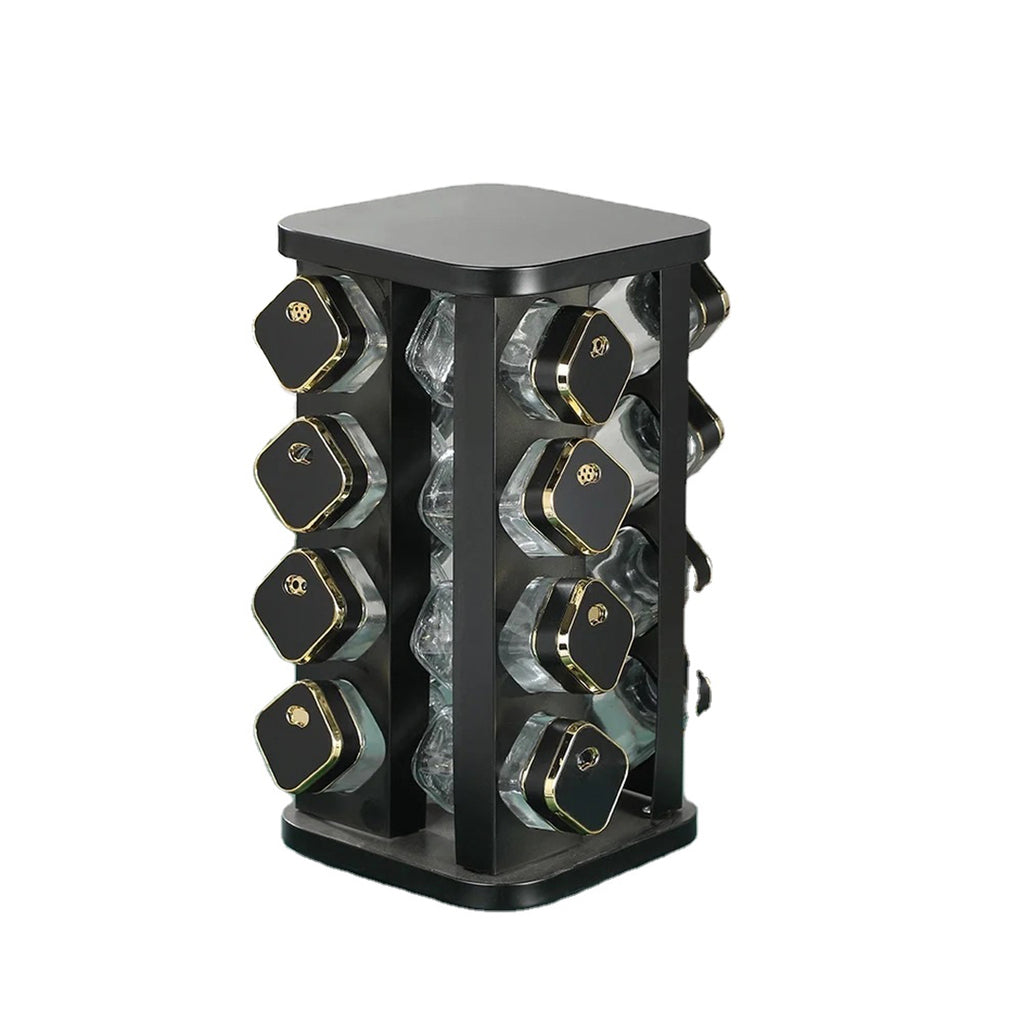 Imported Luxury 12pcs Rotating Kitchen Spice Jar