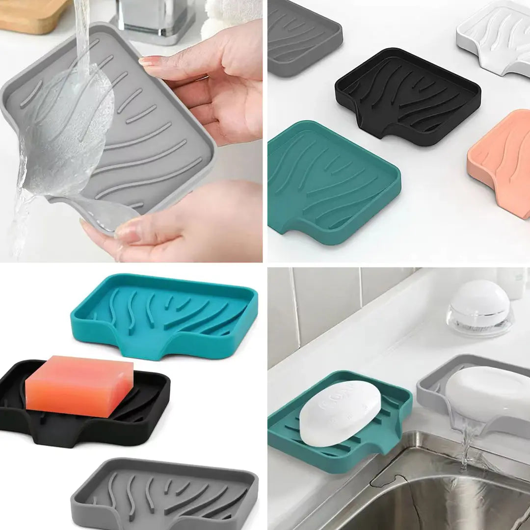 Silicone Drainage Sink Soap Tray bareera bazaar
