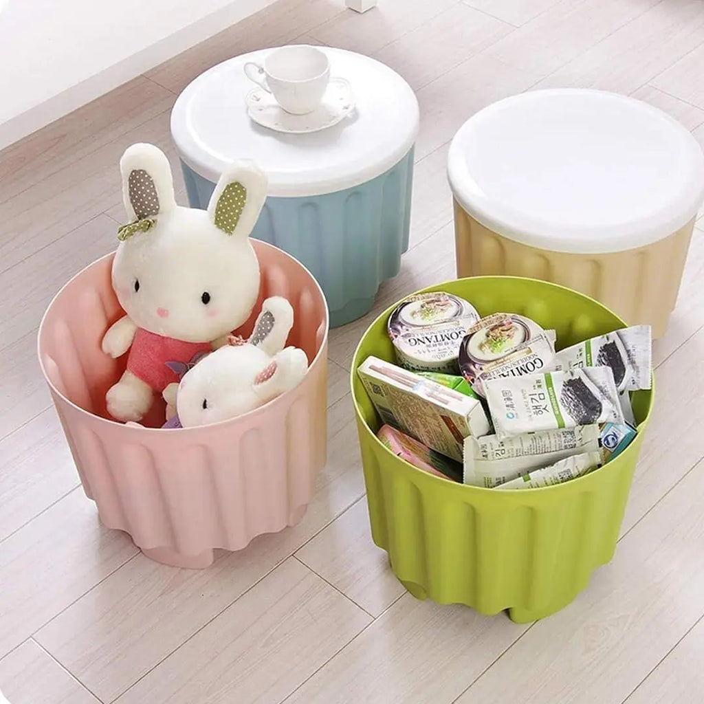 Colourful Drum Storage Kids Stool Box bareera bazaar