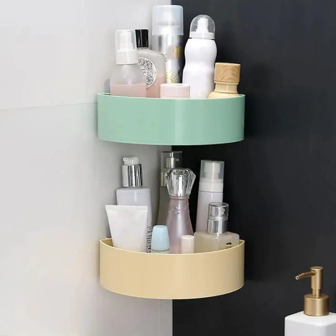 Multipurpose Corner Self Adhesive Plastic Rack bareera bazaar