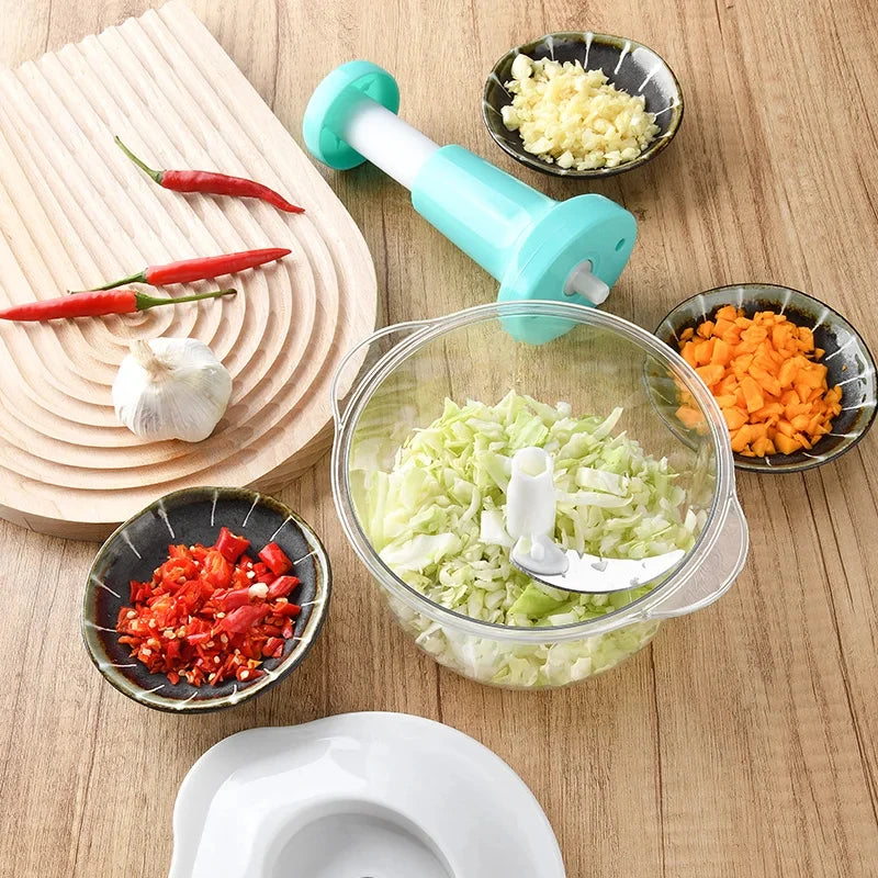 1.5 Litre 3 Blades Push Vegetable Chopper bareera bazaar