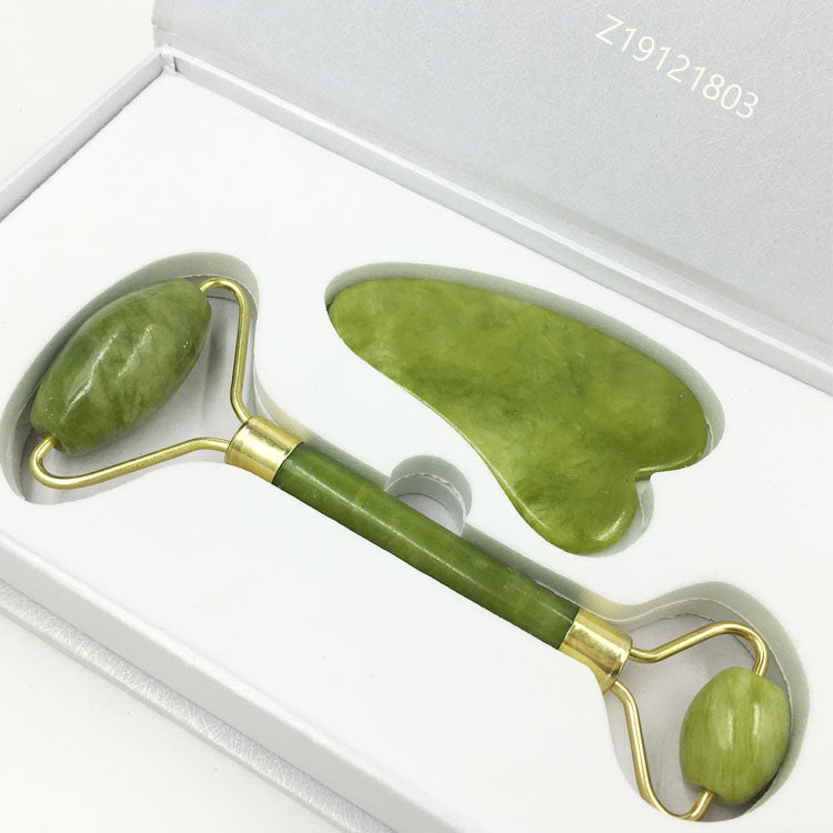 Skin Stone Jade Roller with Guasha Stone