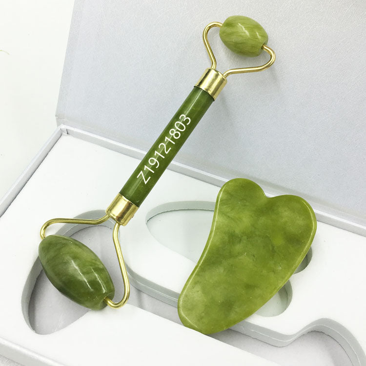 Skin Stone Jade Roller with Guasha Stone
