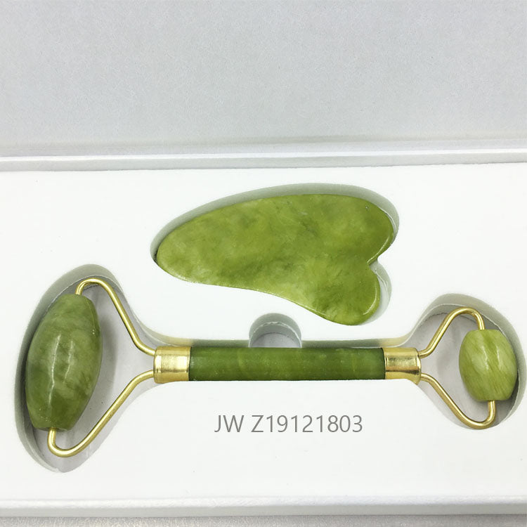 Skin Stone Jade Roller with Guasha Stone