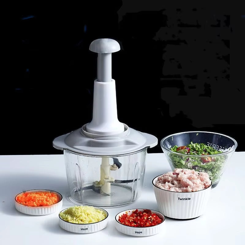 1.5 Litre 3 Blades Push Vegetable Chopper bareera bazaar