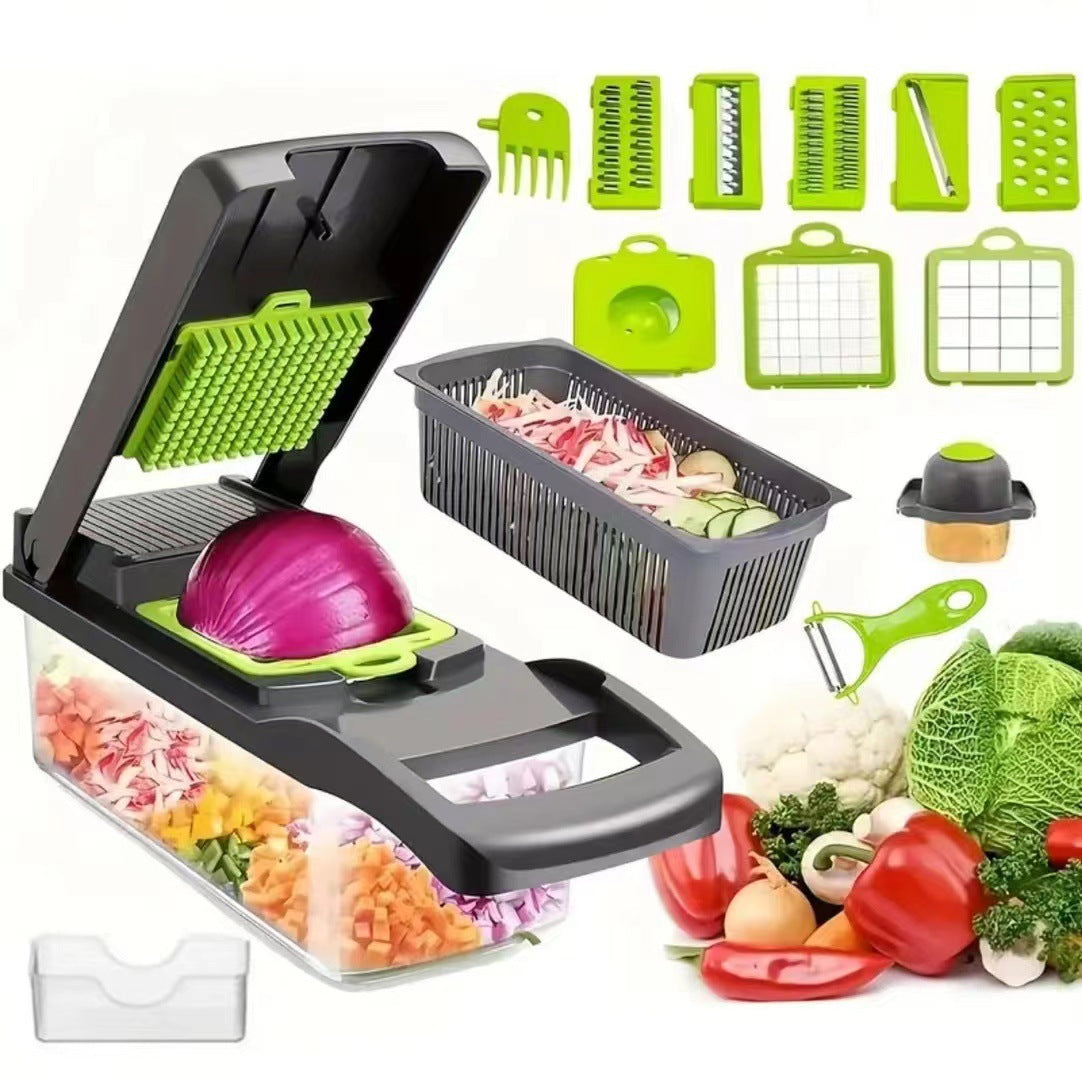 6in1 Vegetable Chopper Veggie Slicer with Box and Accessories bareera bazaar