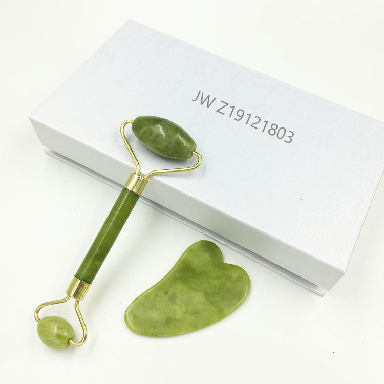 Skin Stone Jade Roller with Guasha Stone