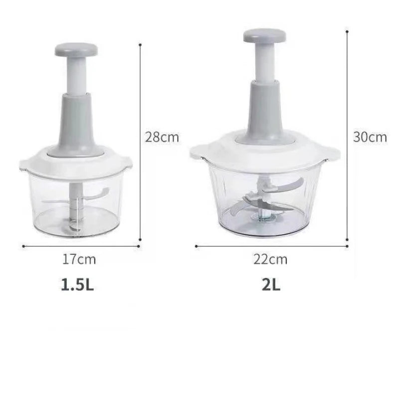 1.5 Litre 3 Blades Push Vegetable Chopper bareera bazaar